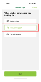 Onboarding-Using Engage-Request Type-Request Support