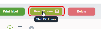 Nexa - Projects - Starting a QC form in the Stacks tab