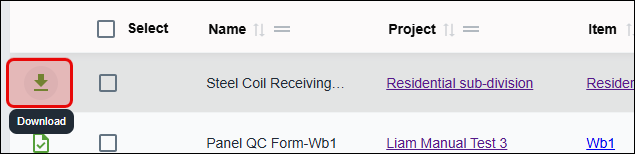 Nexa - Reports - Downloading a completed form
