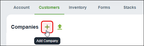Nexa - Settings - Click Add Company