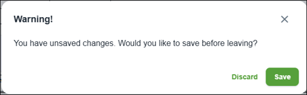 Nexa - You have unsaved changes warning